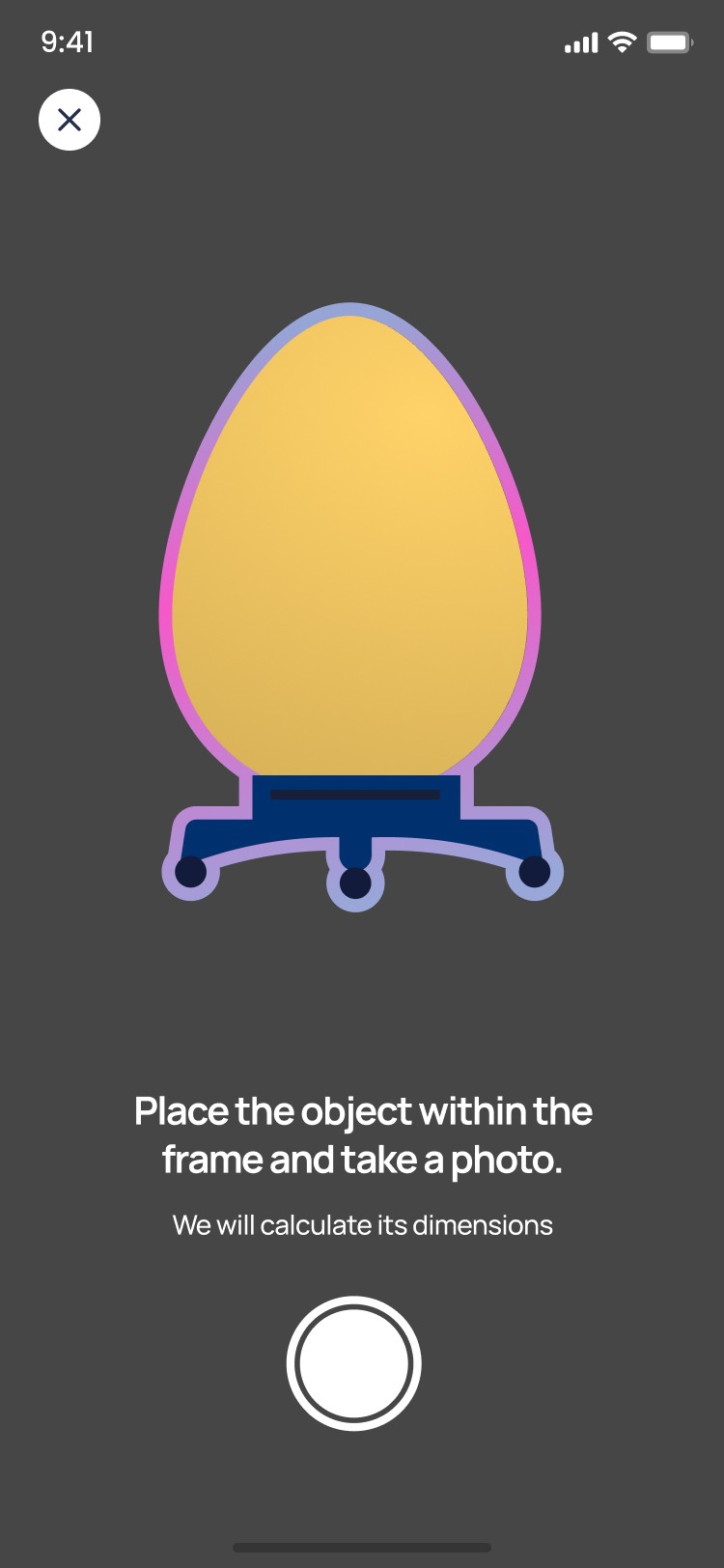 Screen 1: Scan an object