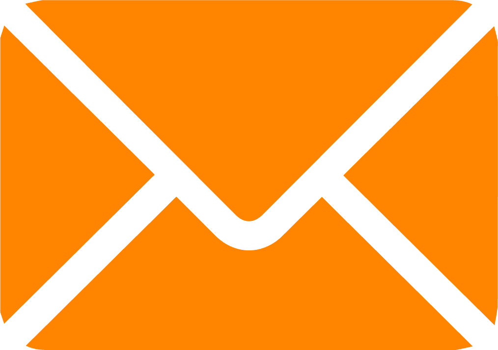 Orange icon of envelope