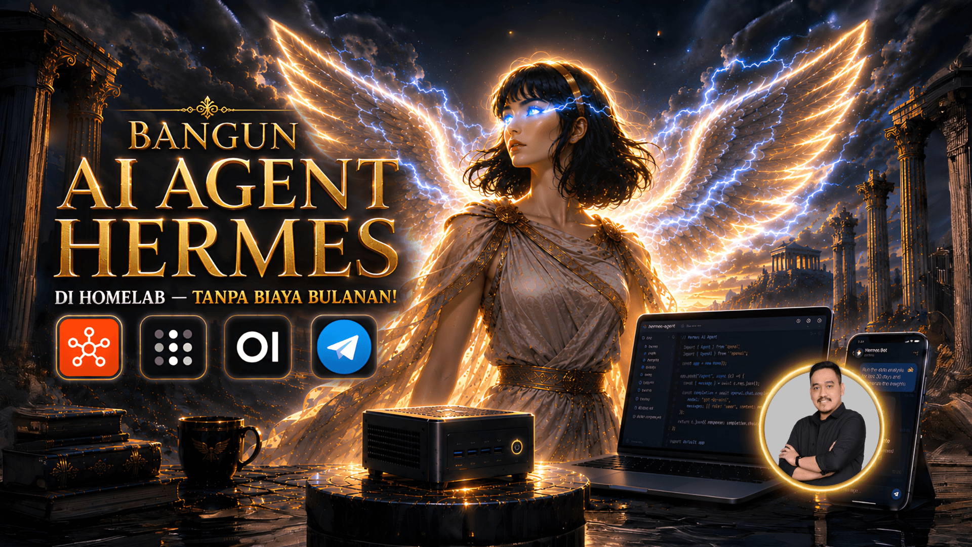 Bangun AI Agent Hermes di Homelab – Tanpa Biaya Bulanan!