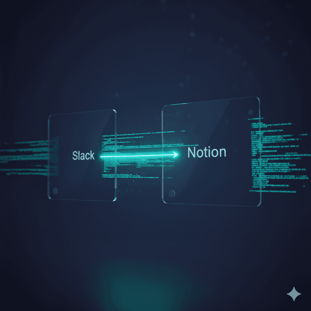 AI-powered real-time synchronization between Slack and Notion.