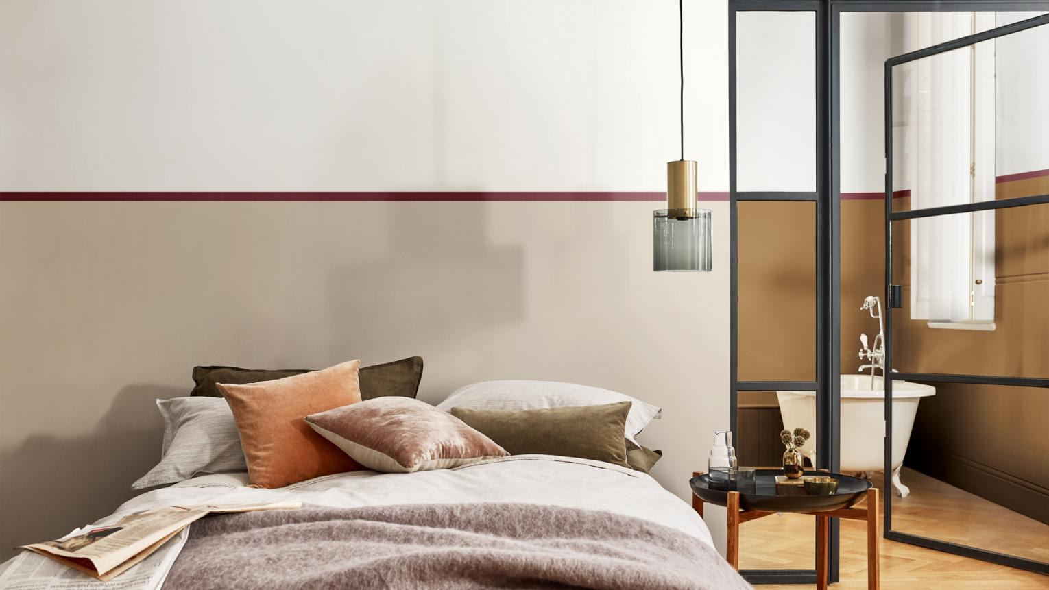 slaapkamer bruine muren