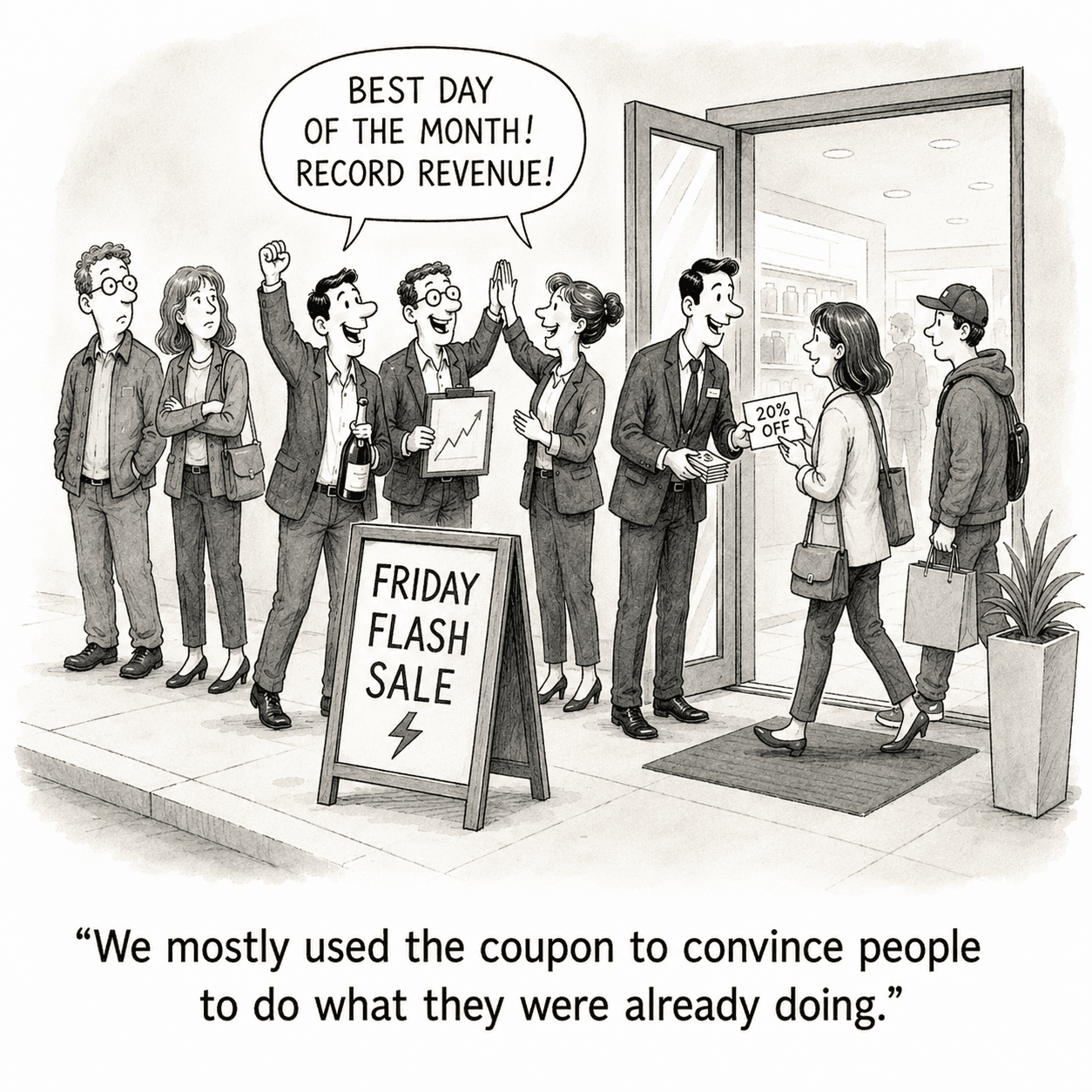 Don't spend money convincing people what they were going to do anyway 