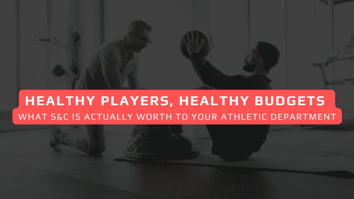 Athletic training working with recovering athlete