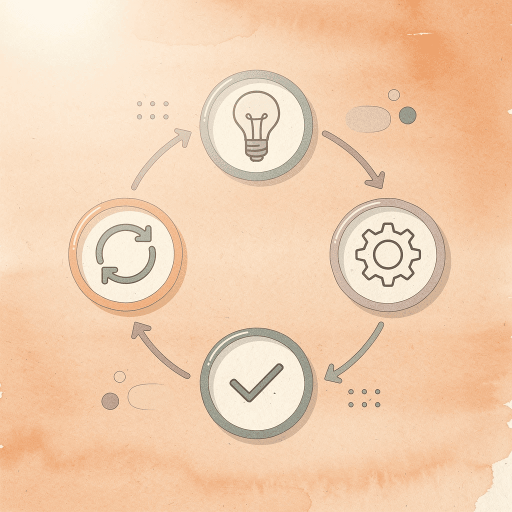 Circular diagram showing customer journey touchpoints