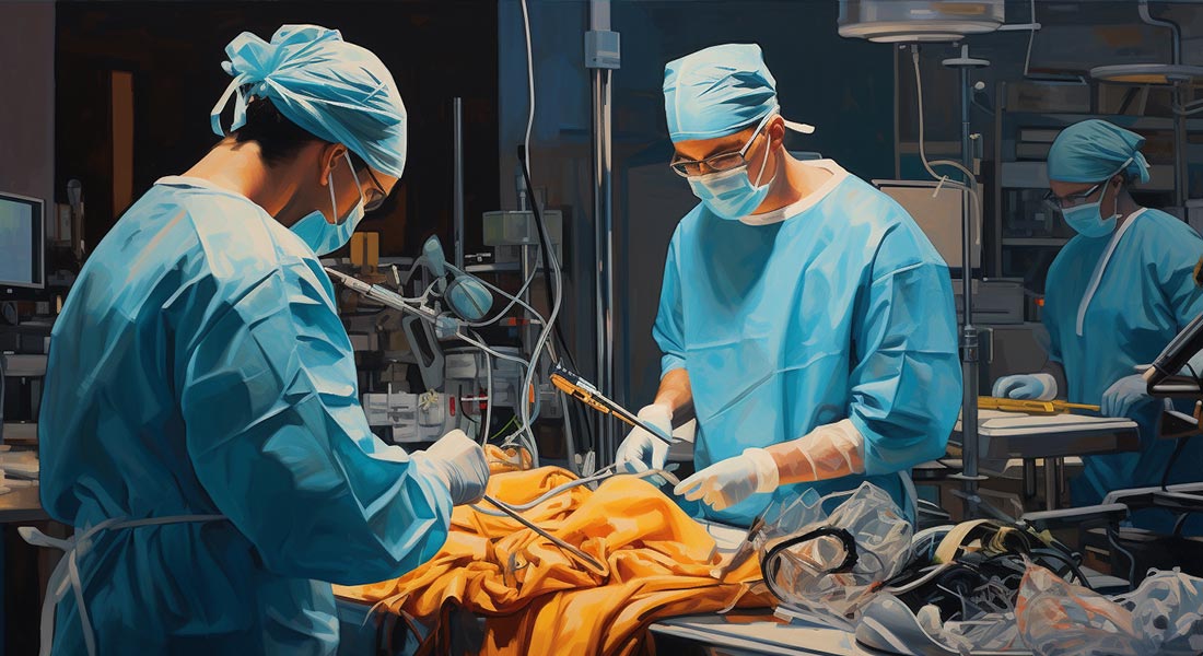 Dokters opereren met behulp van compliance, Adalace