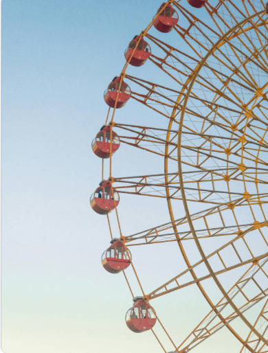 Roda gigante representando o andamento de projetos de ESG