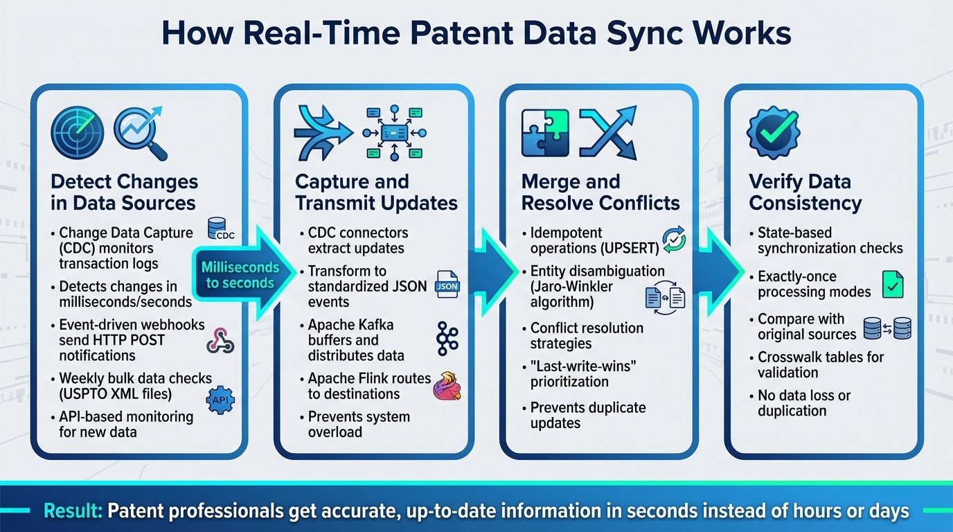 Real-Time Patent Data Synchronization: 4-Step Process Flow