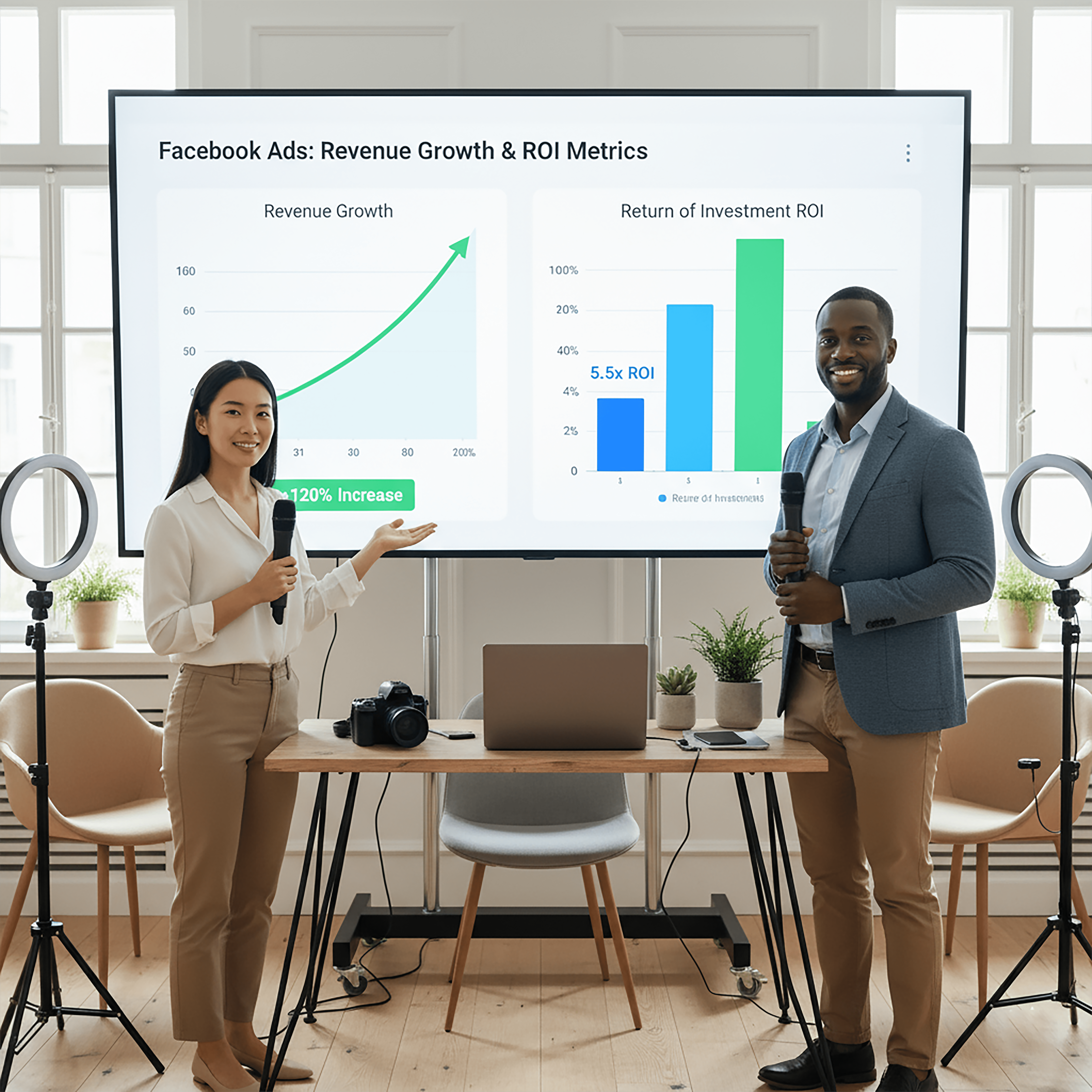 facebook ads + webinars case study ROI results.