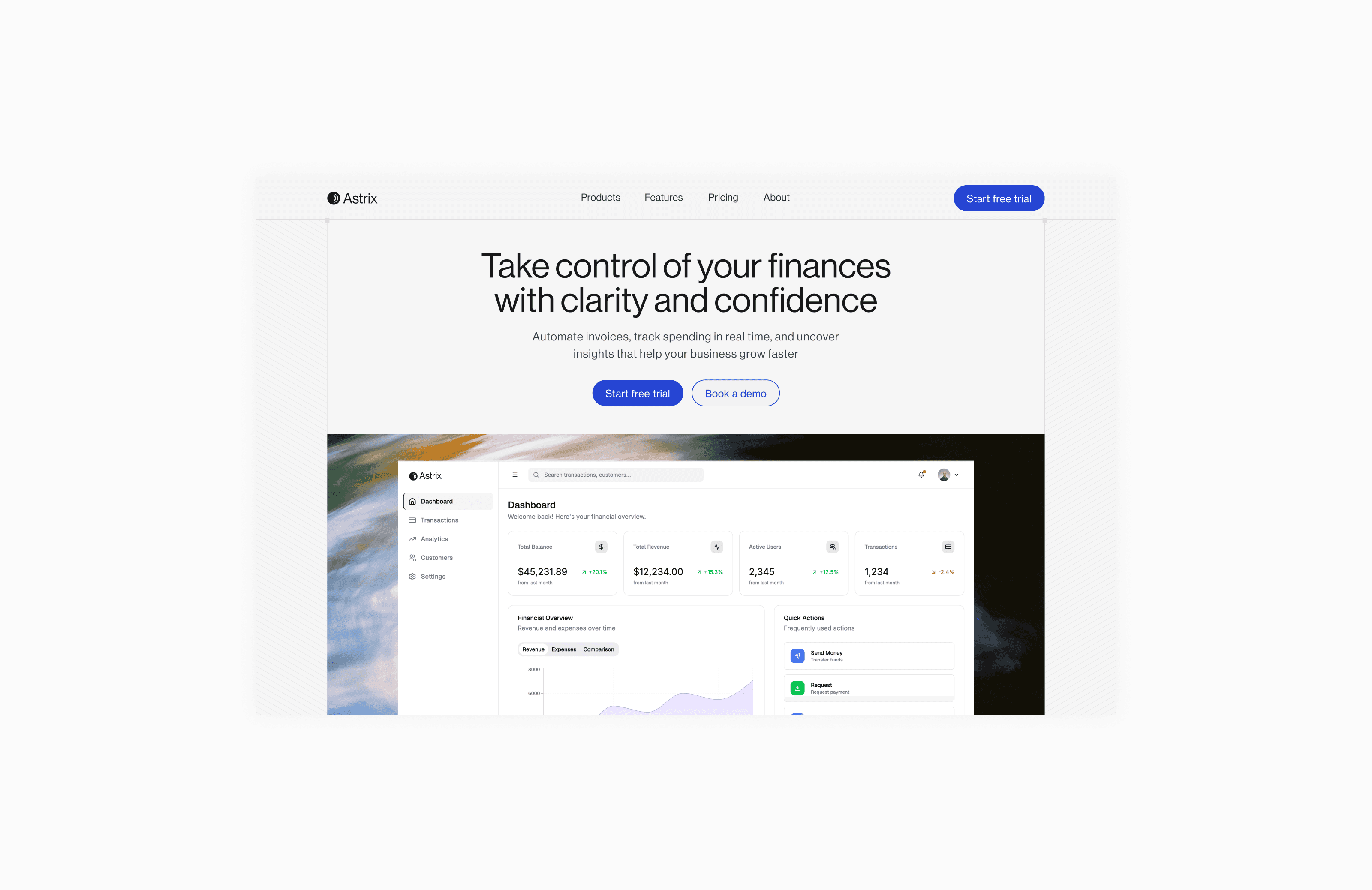 image of a landing page screenshot