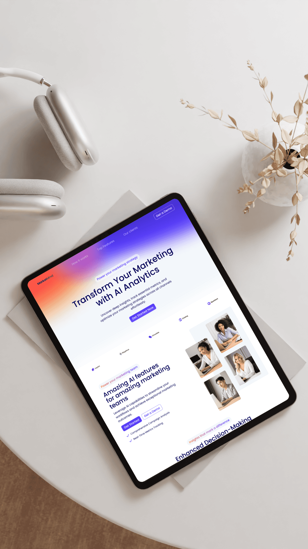 Project showcase laptop mockup