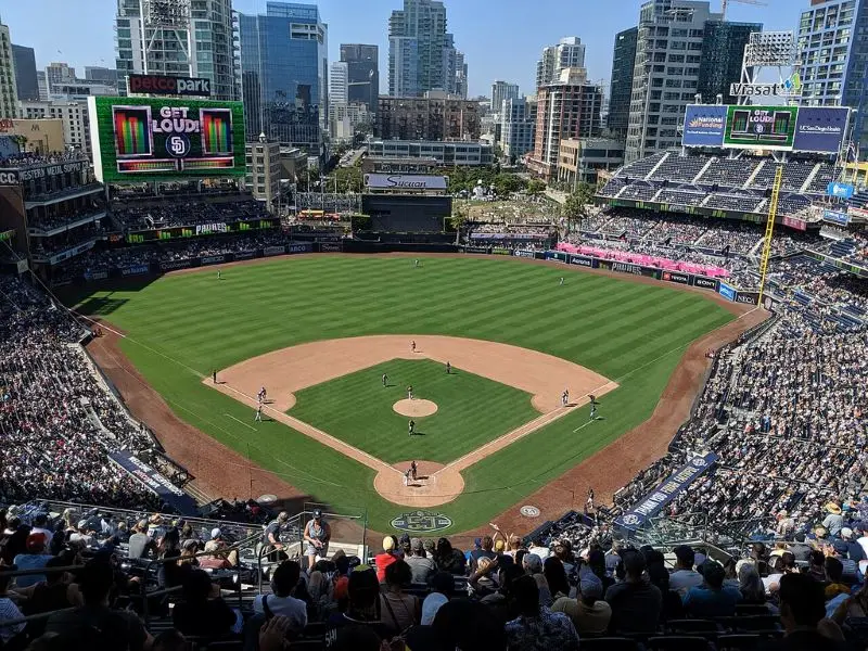 Petco Park logo - Naming rights partnership managed by Rob Vogel