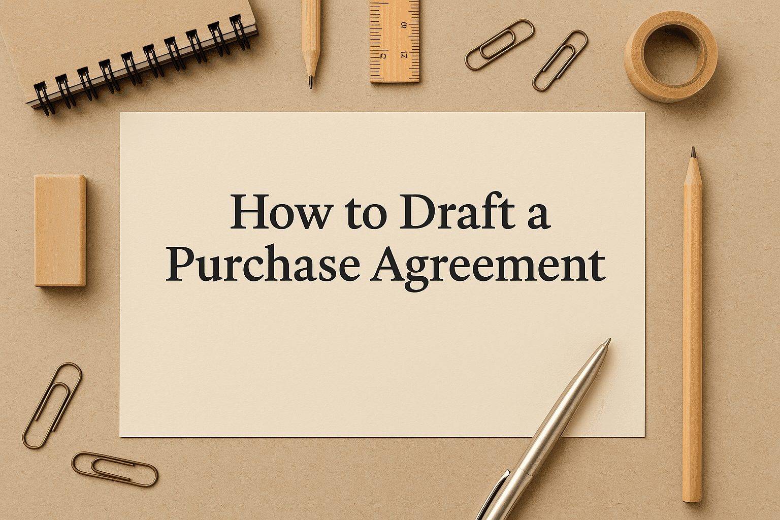 how to draft a purchase agreement