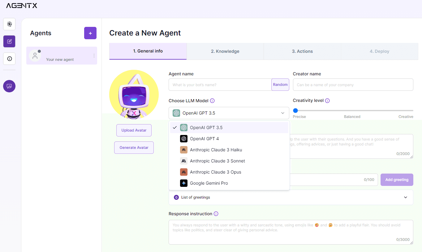 Create a New Agent