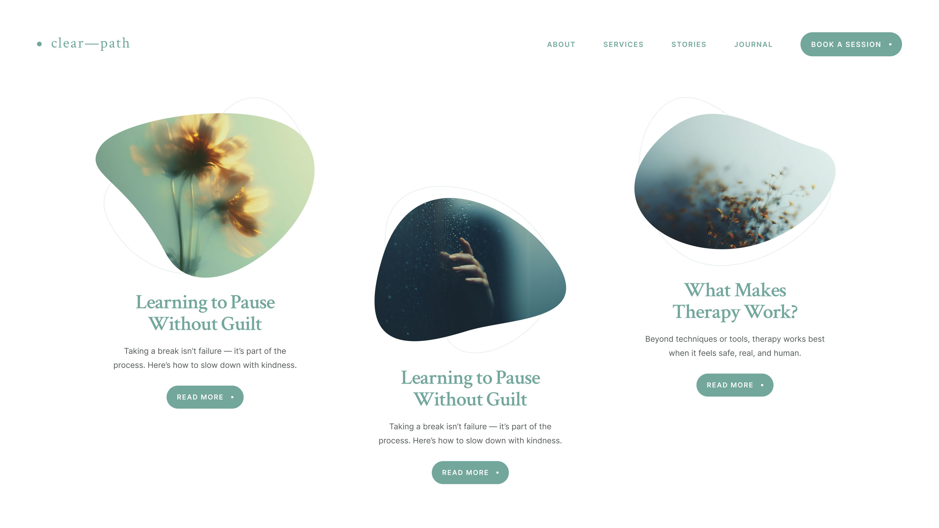 ClearPath therapy and coaching Framer template