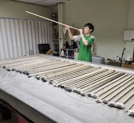 sunny akani making snooker cues