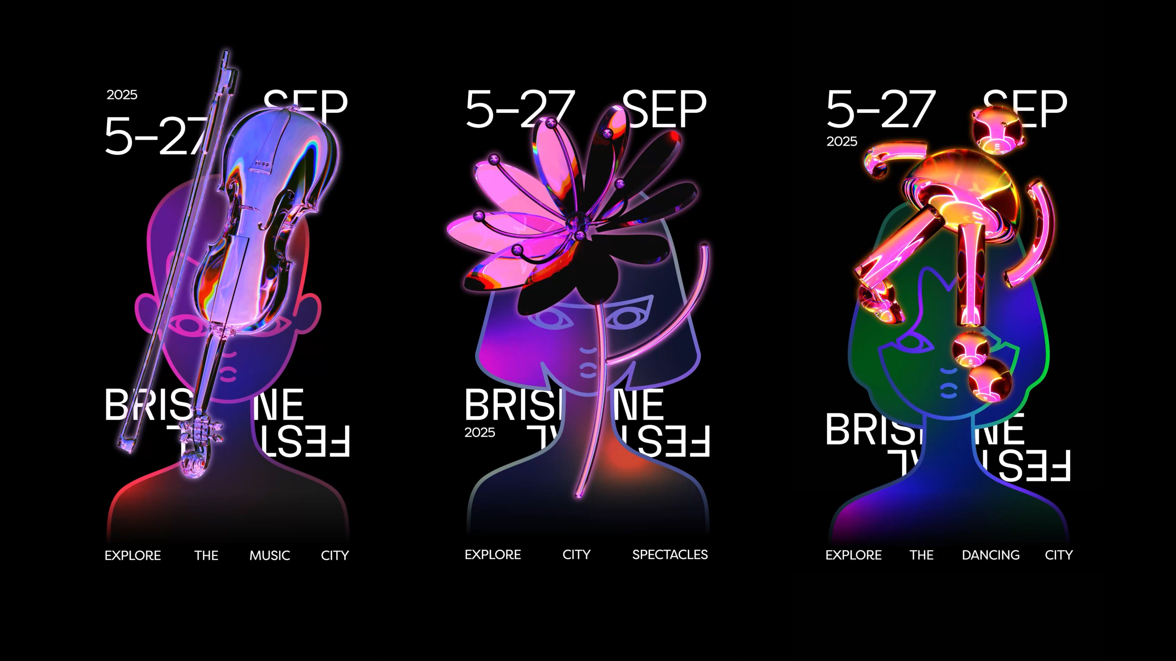 3D graphics posters motion reel