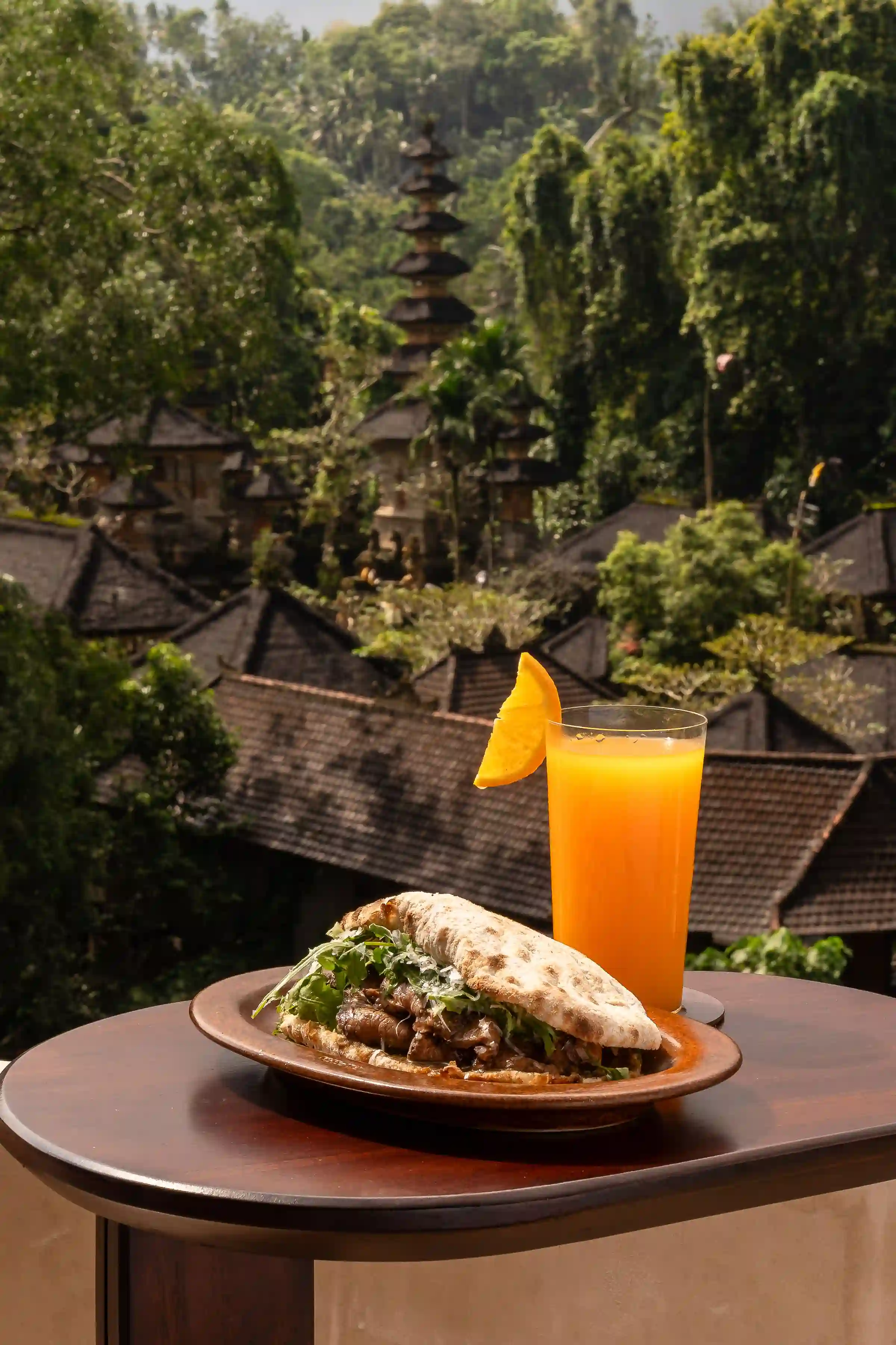 lunch in ubud with woodfired bread at nari restaurant