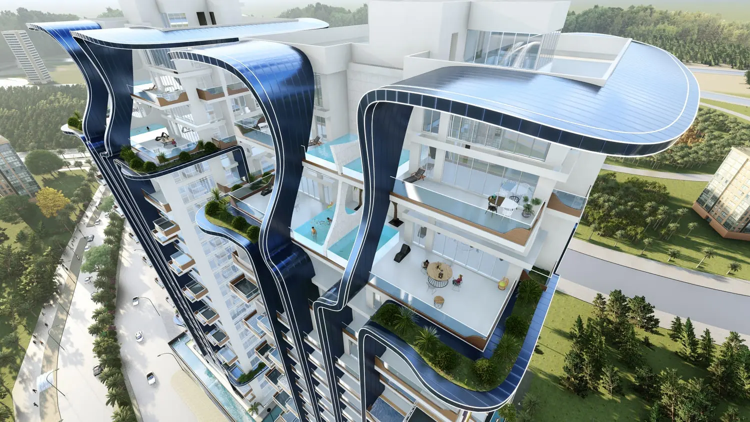 Samana Waves Phase II building detail