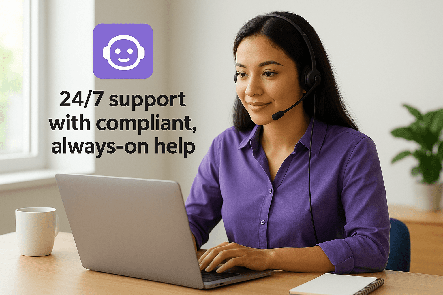 1. 24/7 support with compliant, always-on help