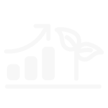 graph showing growth and ending in a sprout - icon