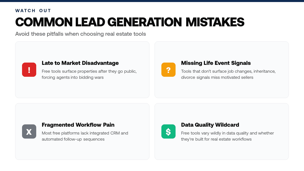 7 Best Free Real Estate Lead Generation Tools Compared — warning-callouts