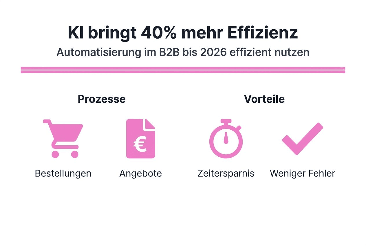Infografik: Wie Künstliche Intelligenz die Effizienz im B2B-Sektor steigert – Ein Überblick