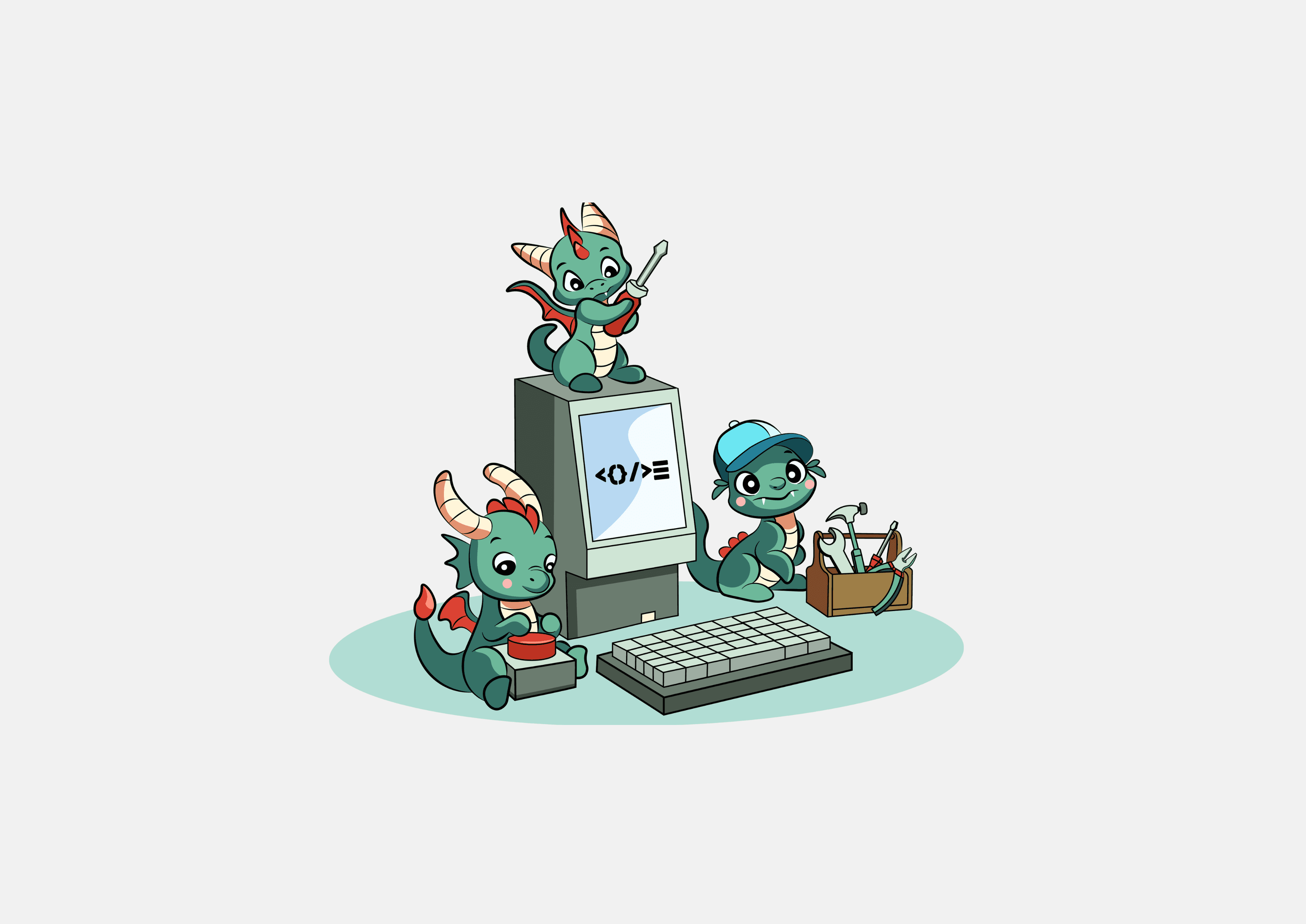 Ilustratie cu dragoni