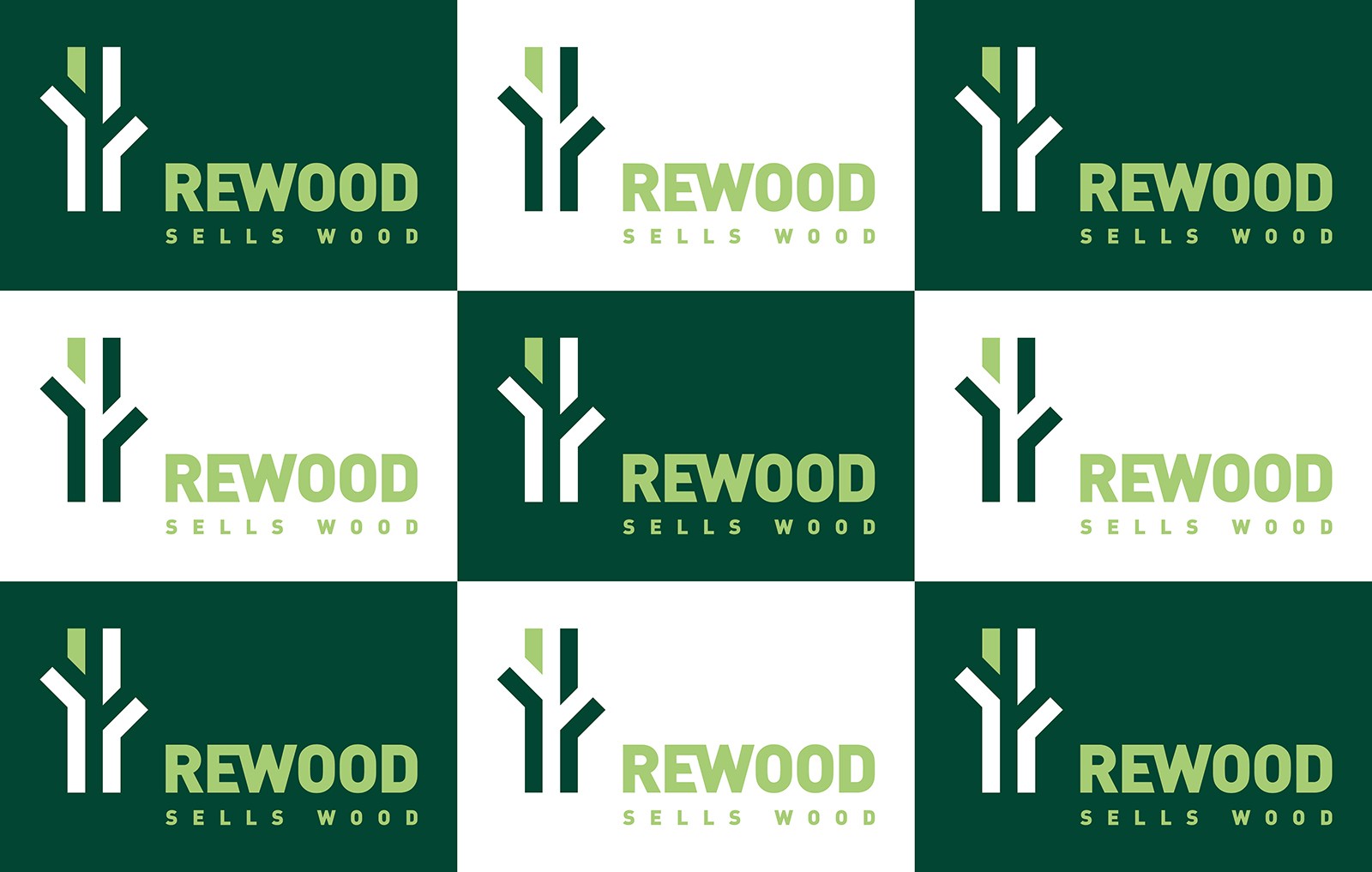 Logo Rewood positiv und negativ