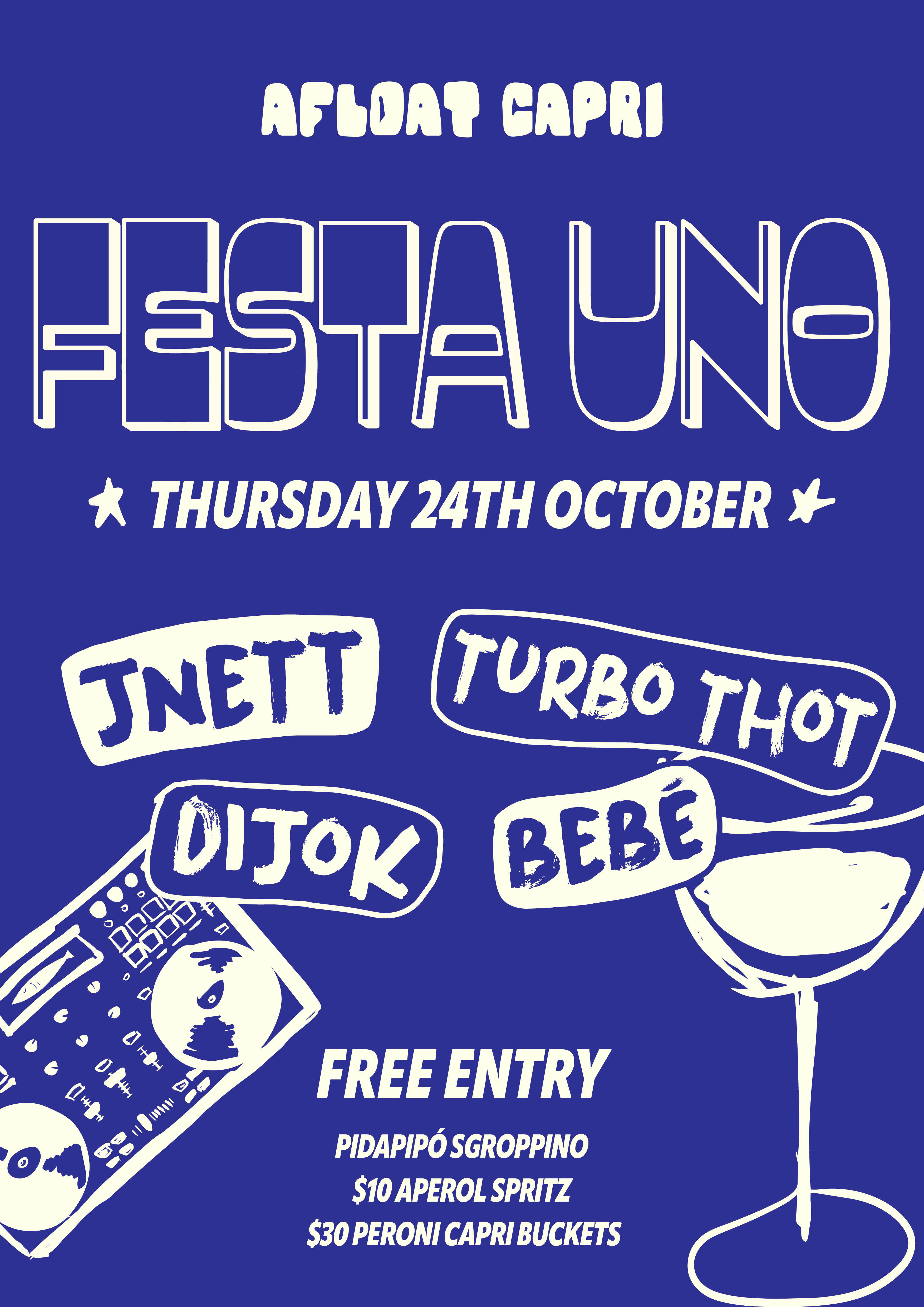 A poster promoting Festa Uno