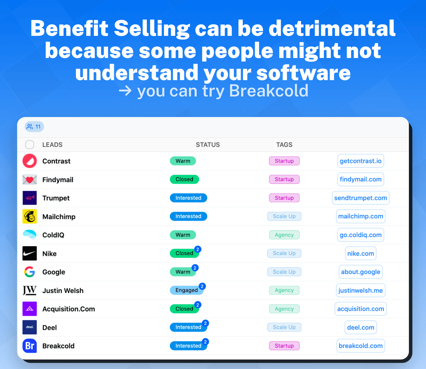 Disadvantages of Benefit Selling