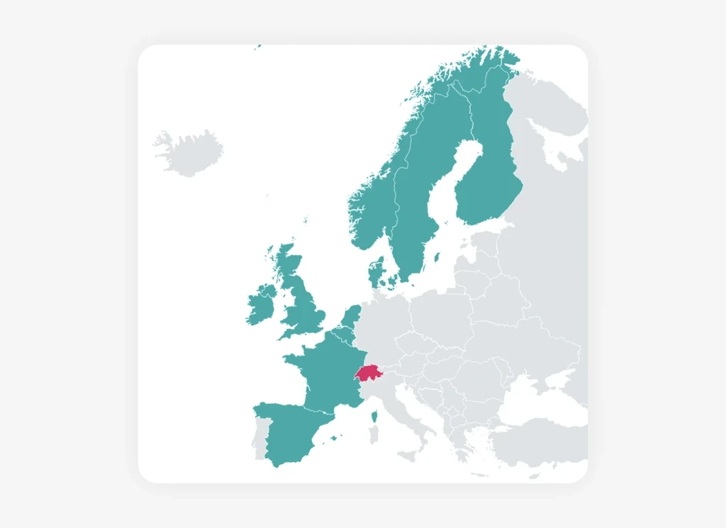 Swisscom LPN roaming coverage map