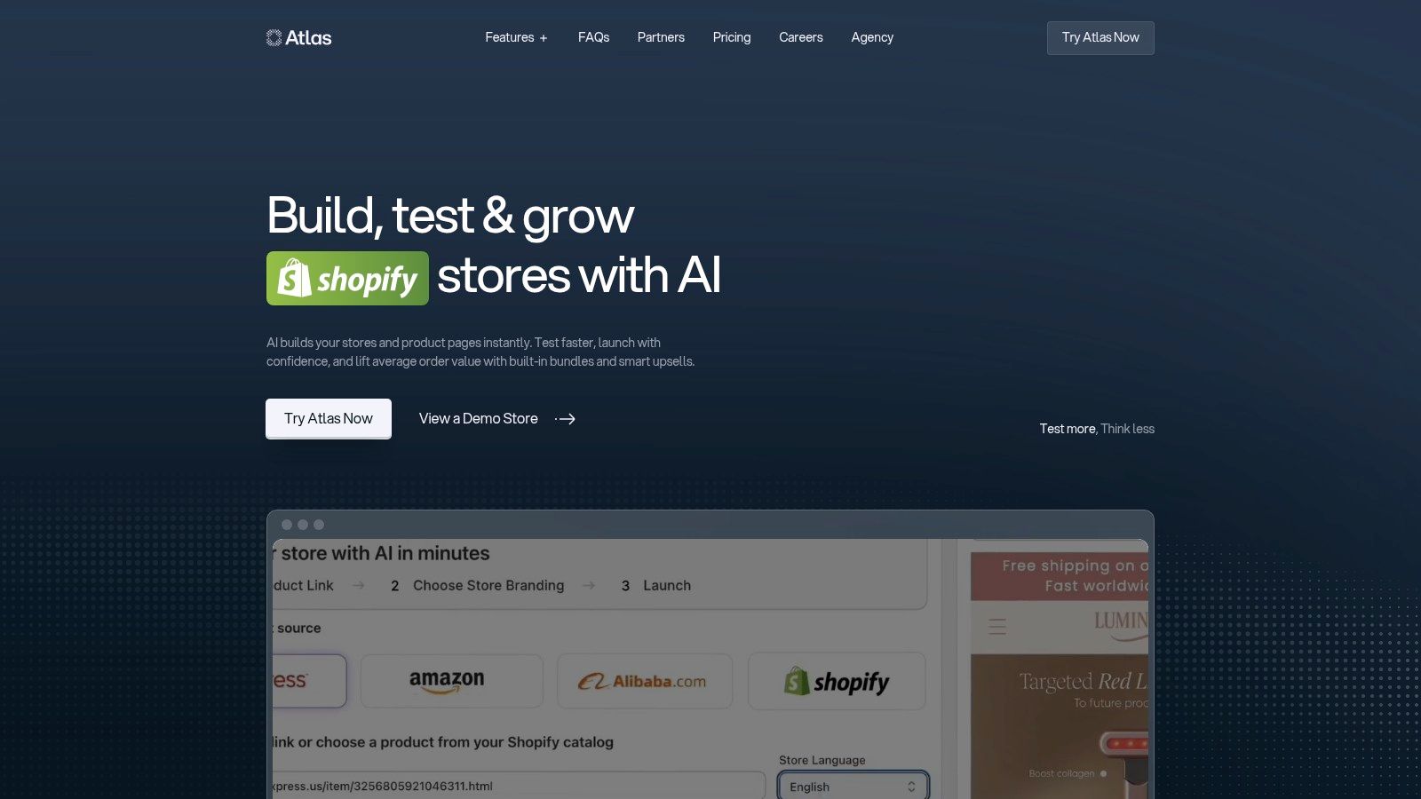 Atlas: AI Store & Page Builder