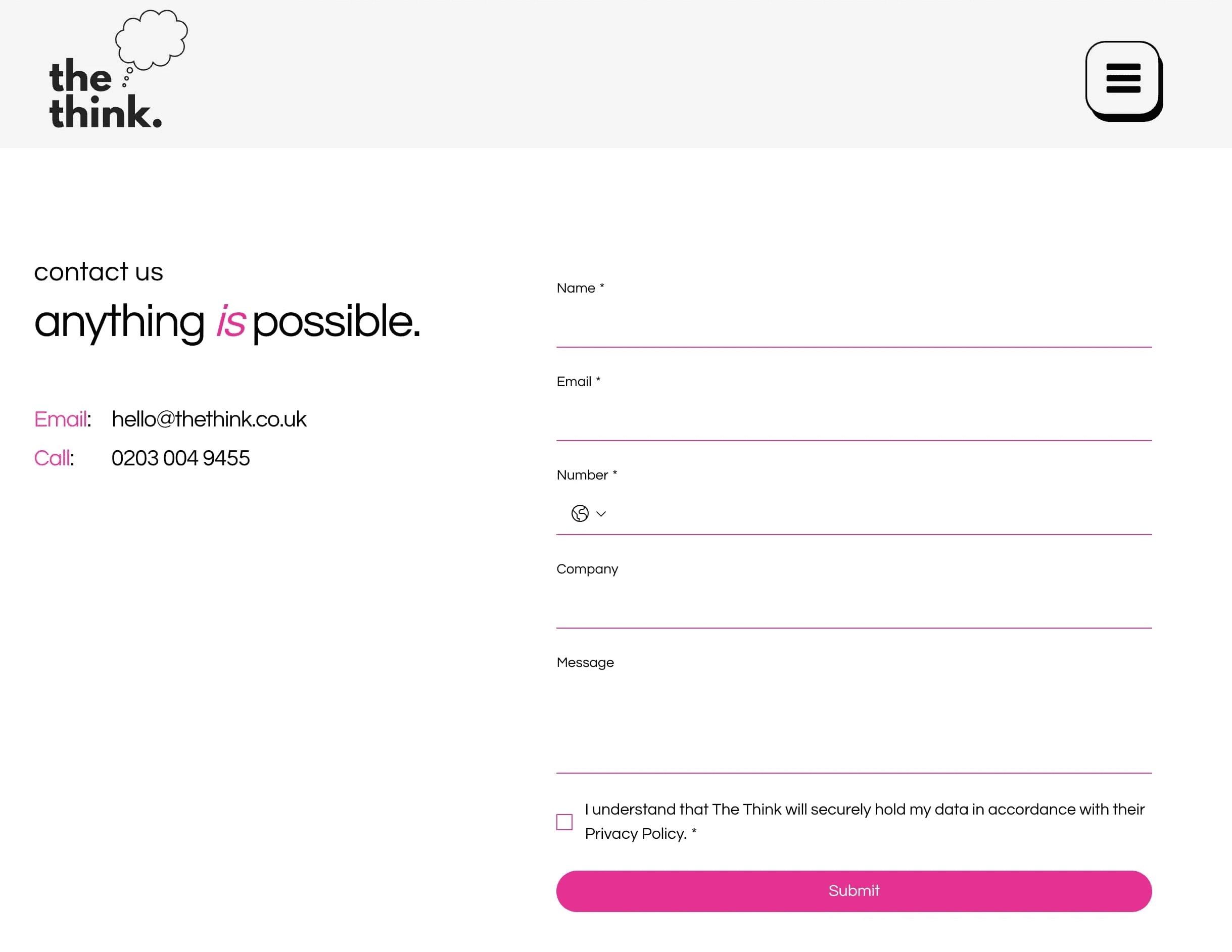 The Think Original form from previous website.