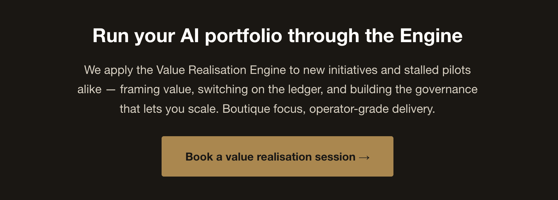 The Agentics: Enterprise AI Value Realisation Engine Framework