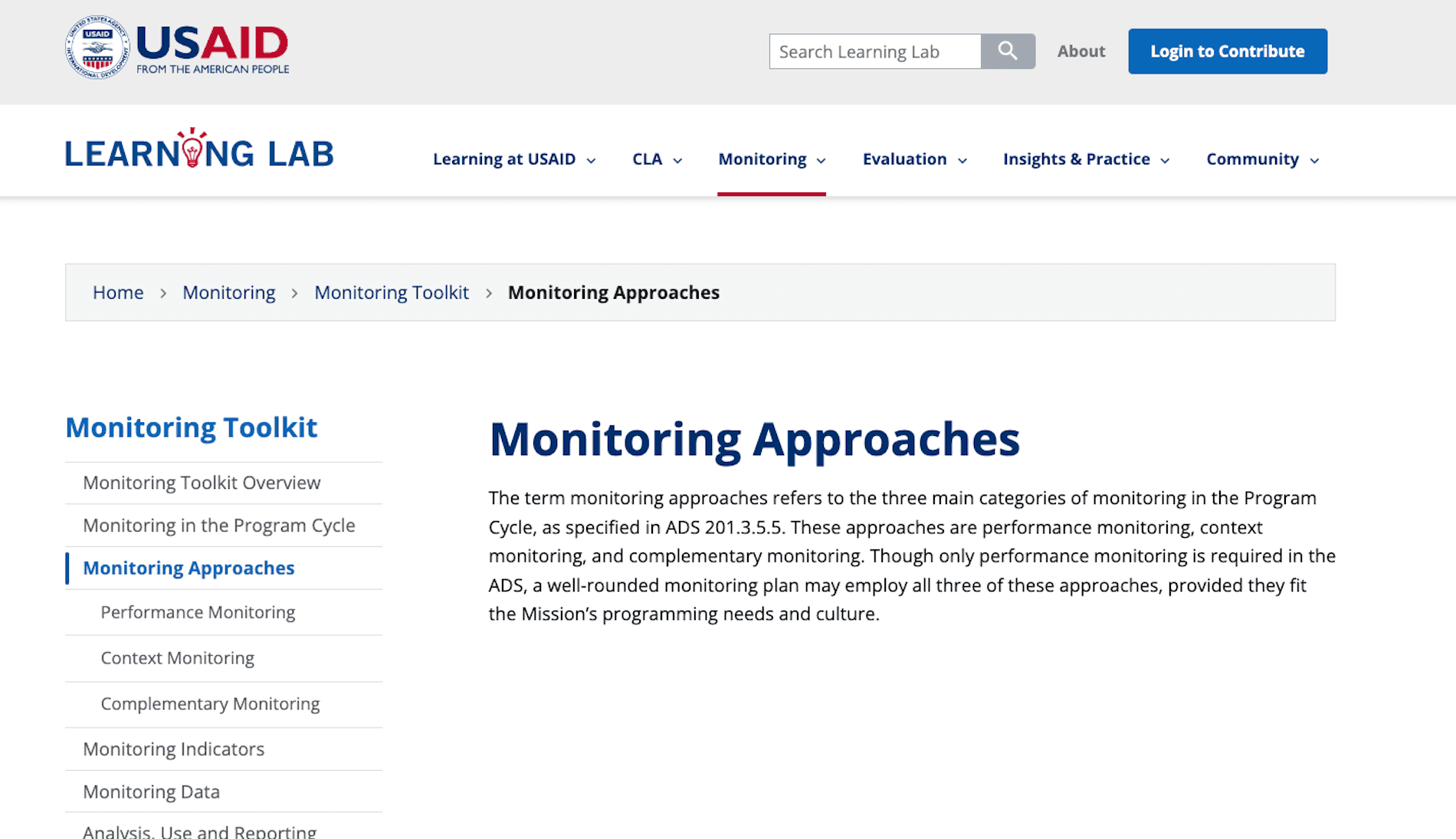 Screenshot of new Learning Lab page showing improved information architecture.