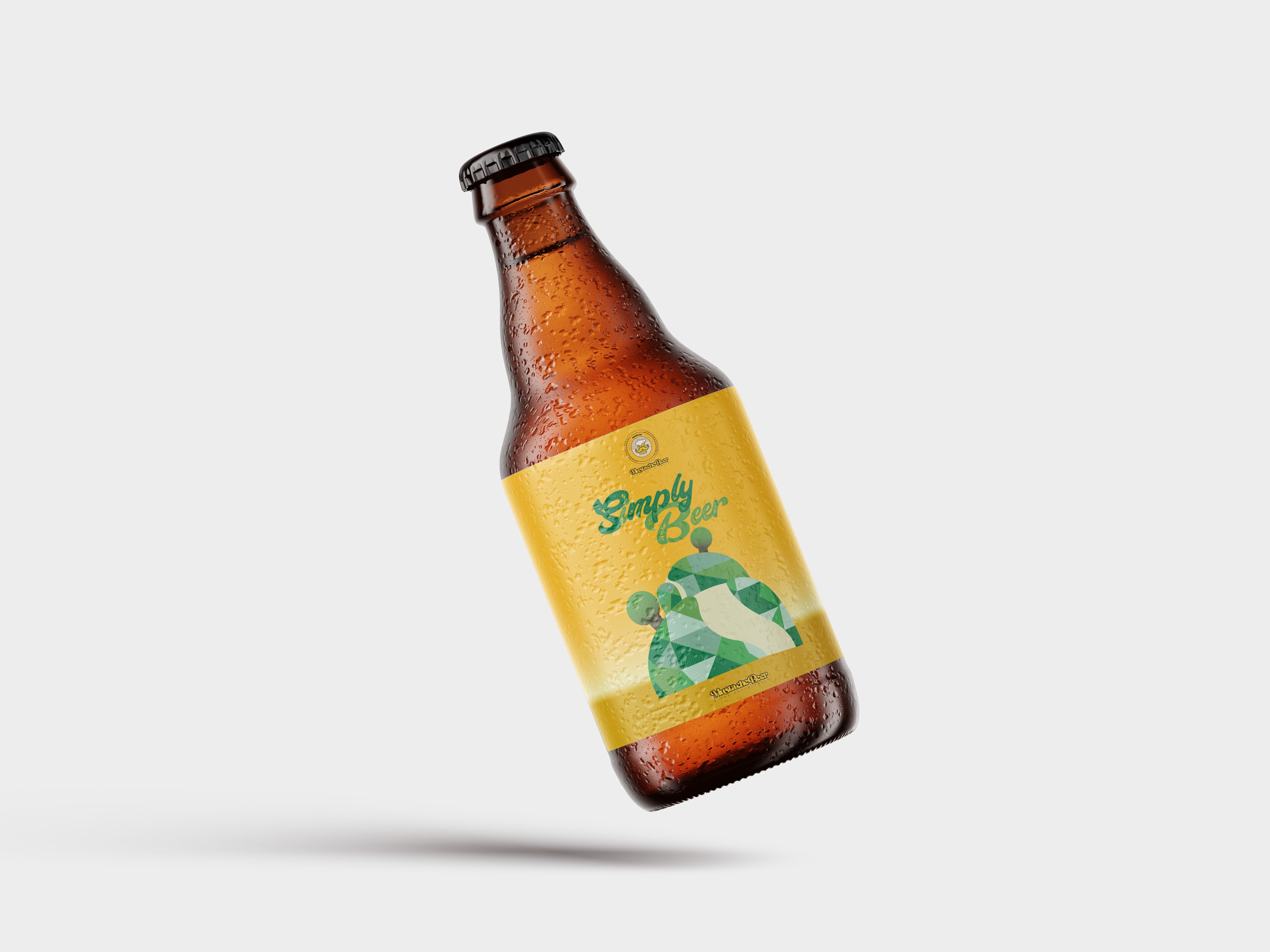 ### Mockup Packaging  Qui potete vedere un mockup realistico del packaging, con l’etichetta realizzata interamente da me: prima disegnata a mano e successivamente vettorializzata in Adobe Illustrator. L’intero concept grafico è stato ideato e sviluppato da me.