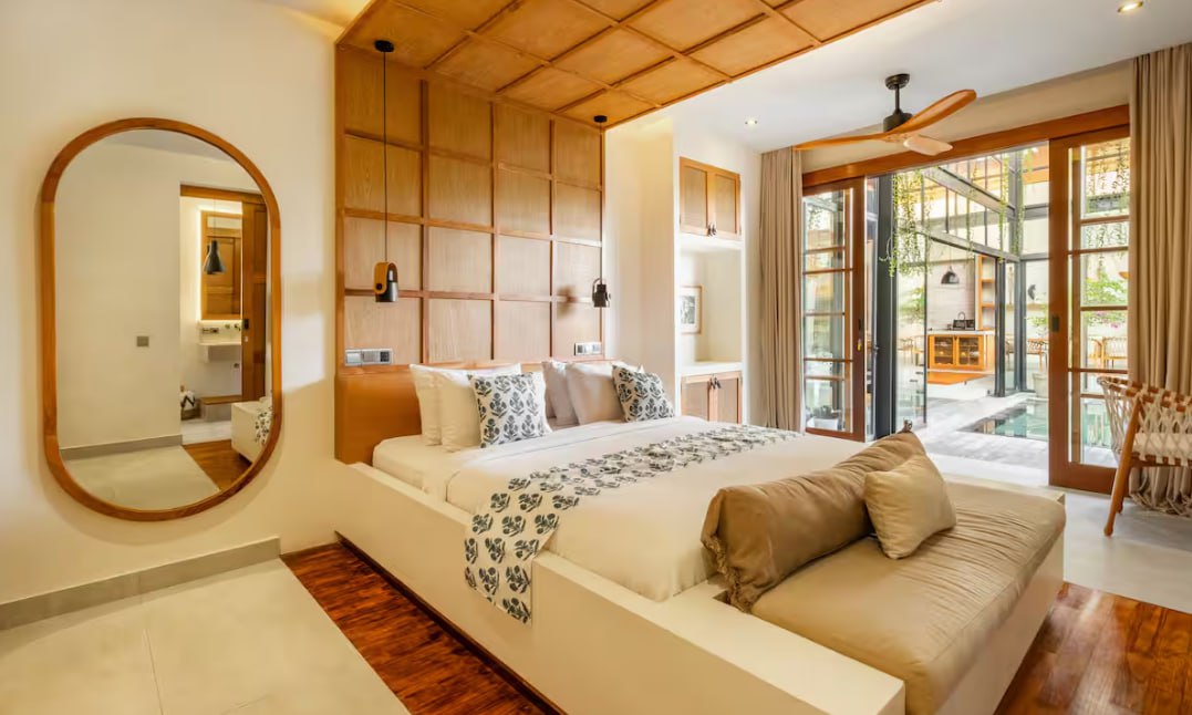 Finished modern 3 bedroom villa with rice fields view