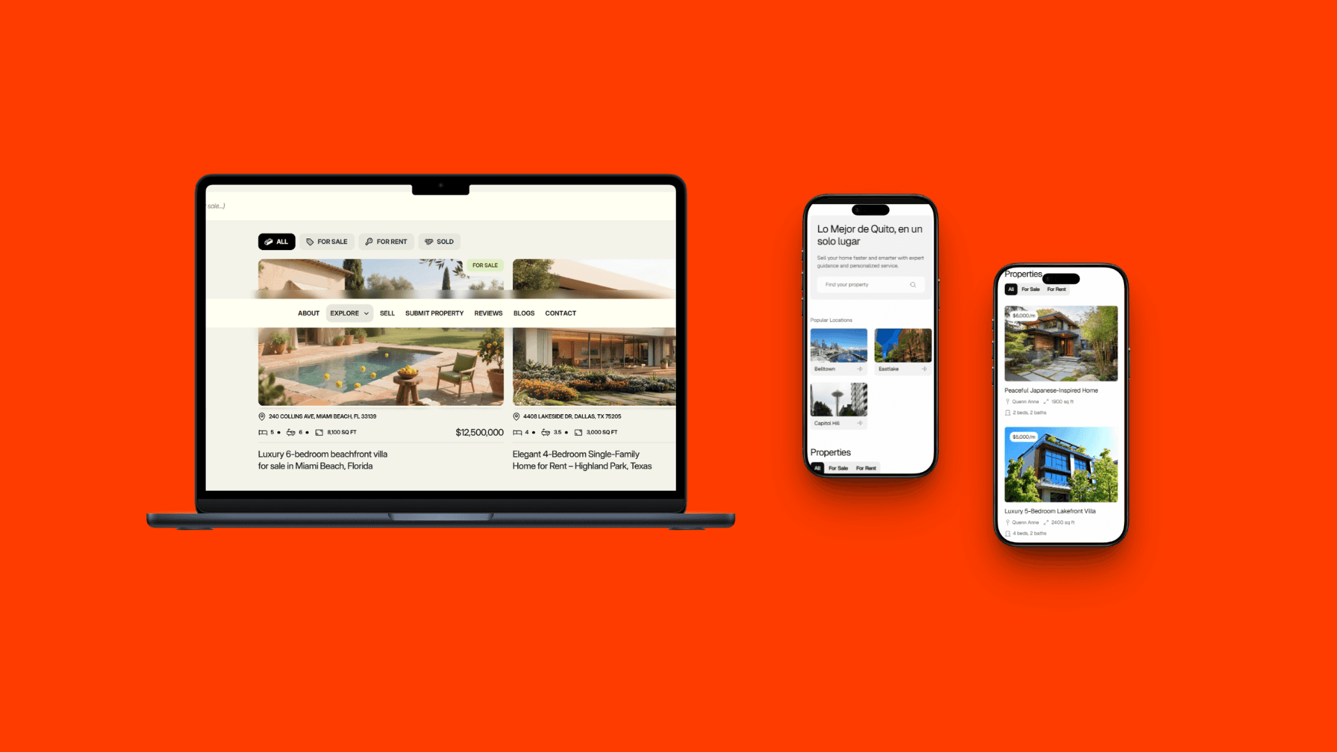 Stainless steel water bottle on orange background