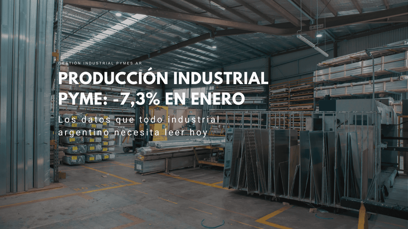 Producción industrial PyME: -7,3% en enero. Los datos que todo industrial argentino necesita leer hoy