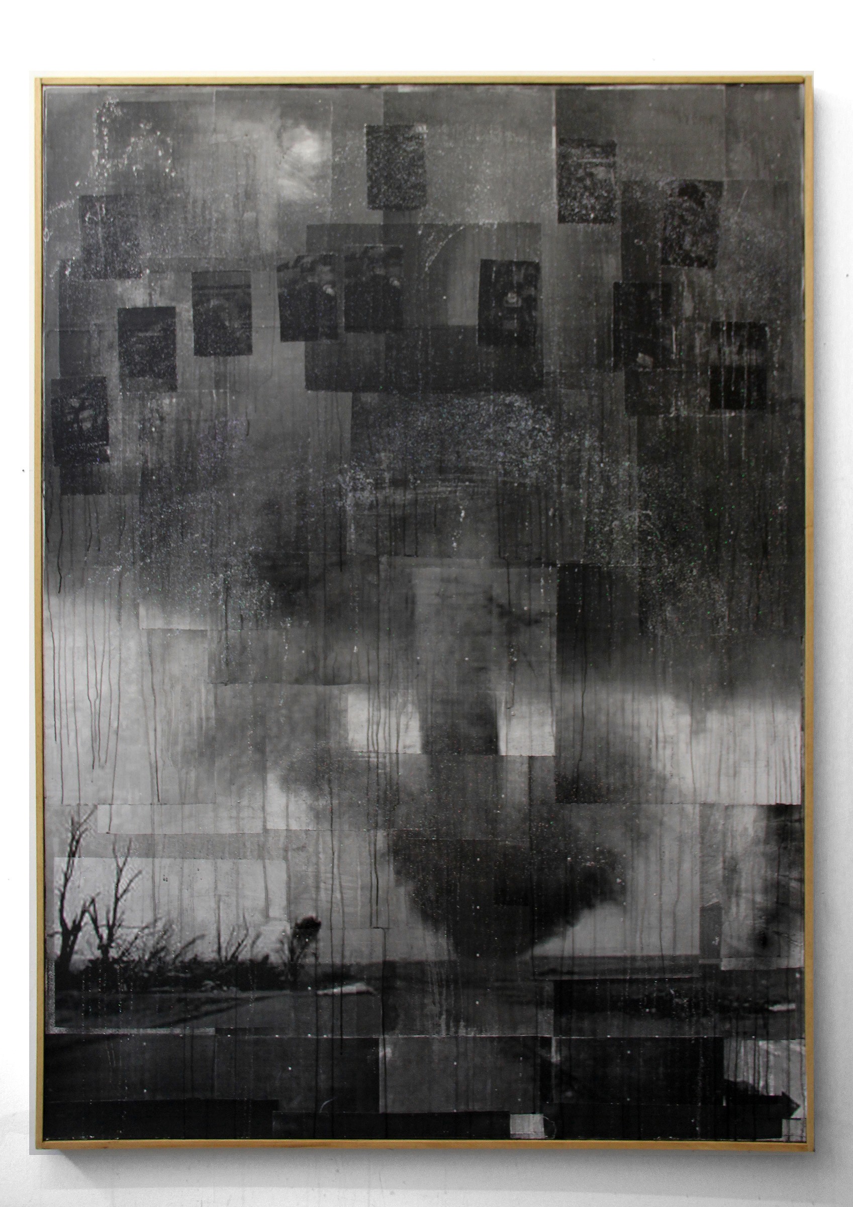 Nicholas Cheveldave artwork collage on canvas