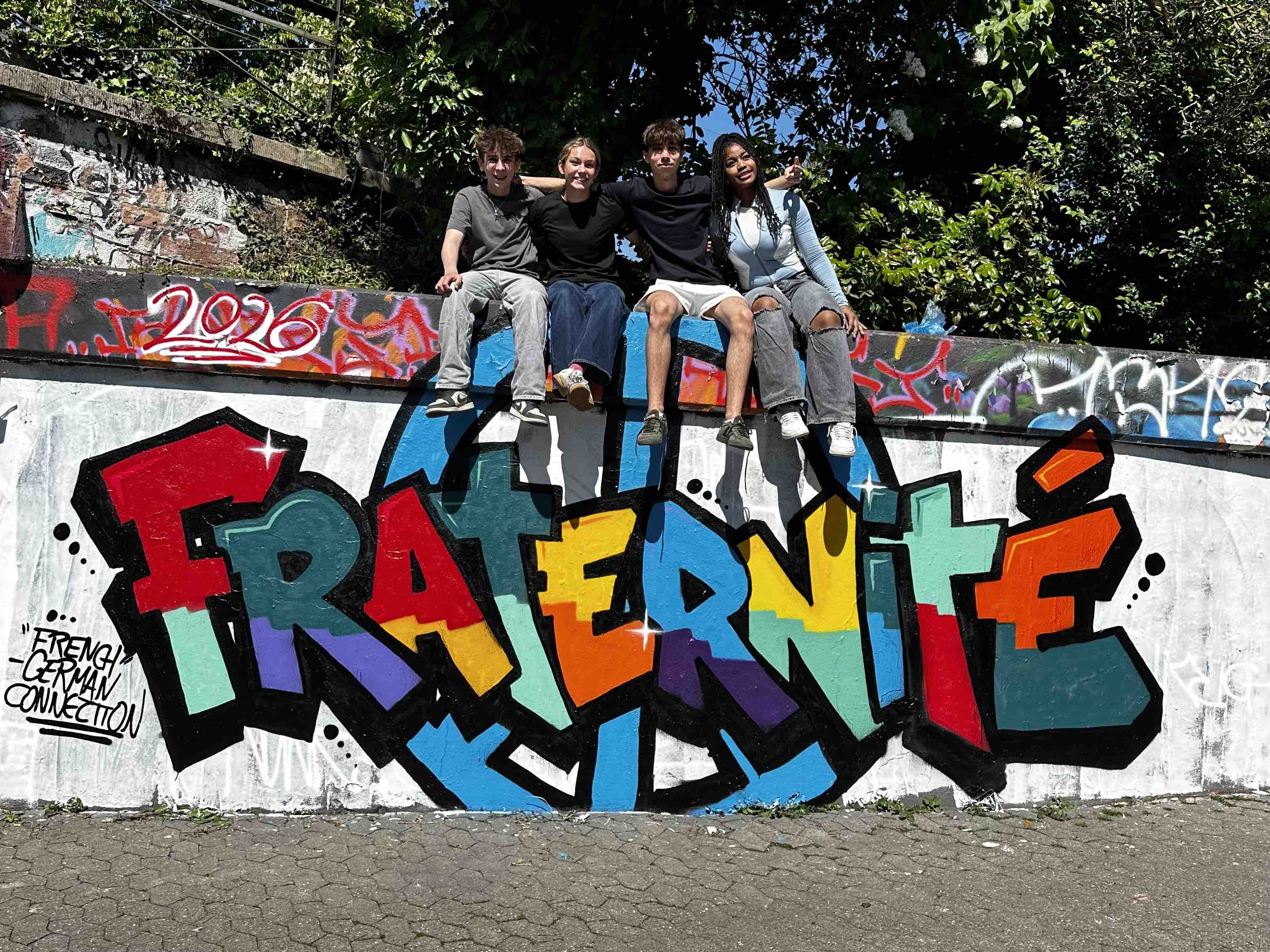 Schüleraustausch Deutschland–Frankreich - Graffiti-Workshop in Bingen
