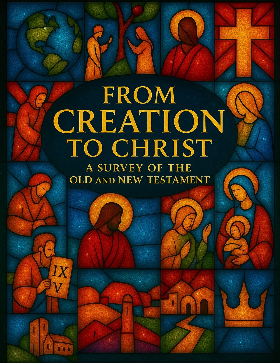 Silhouetted agapanthus flowers against a gradient sky.