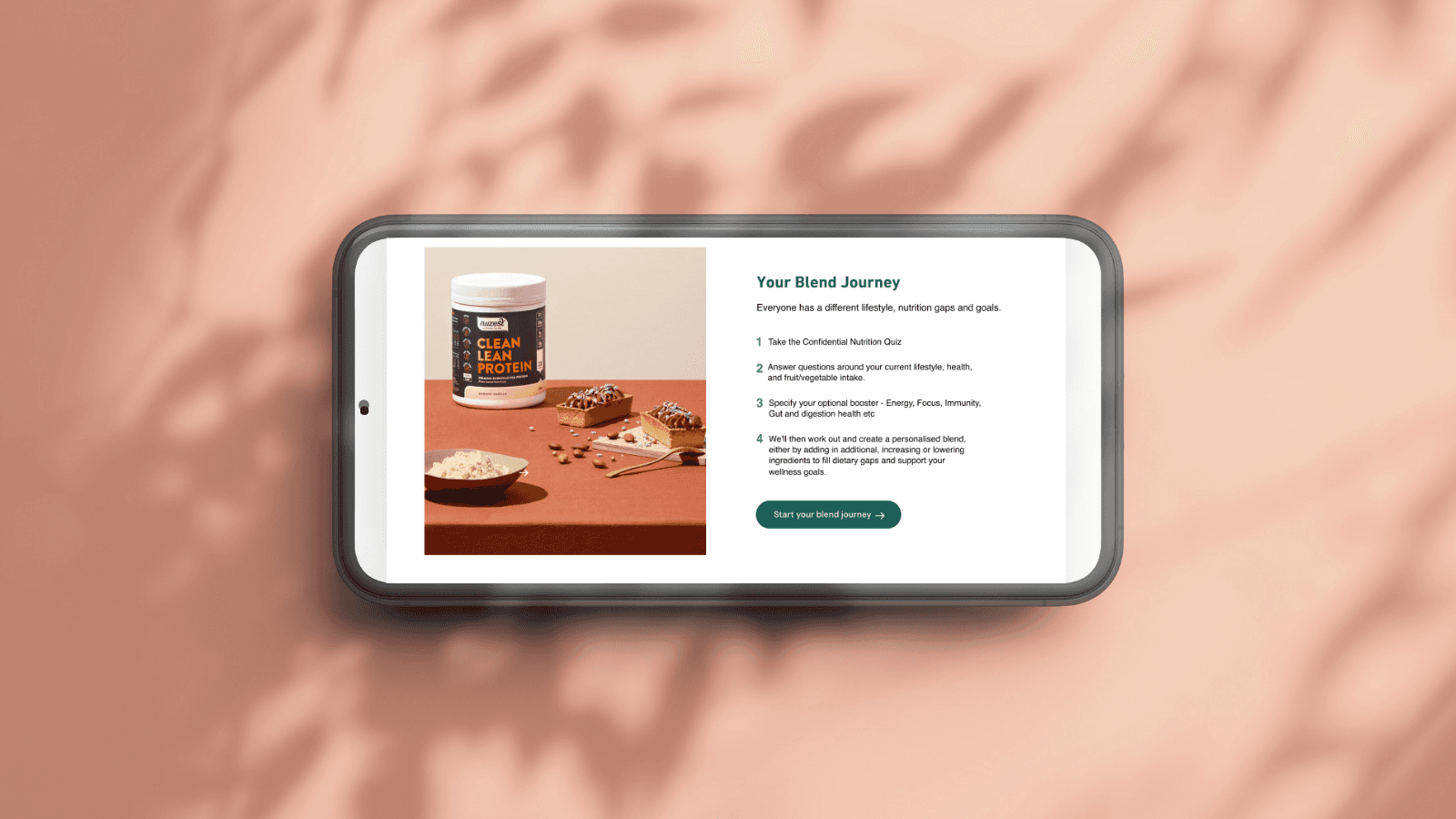 A health-conscious individual starts the morning energized, trusting Nova Dose to fuel a personalized wellness routine.