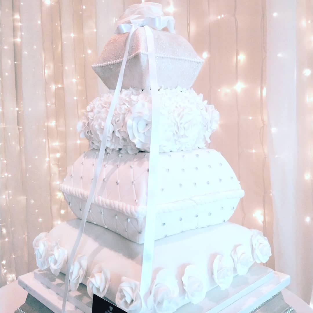Diamond Opulence Pillow Wedding Cake by Sherbert Moon