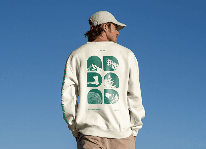 Case study link for a new brand identity for nonprofit Friends of Tilly Jane Cabins