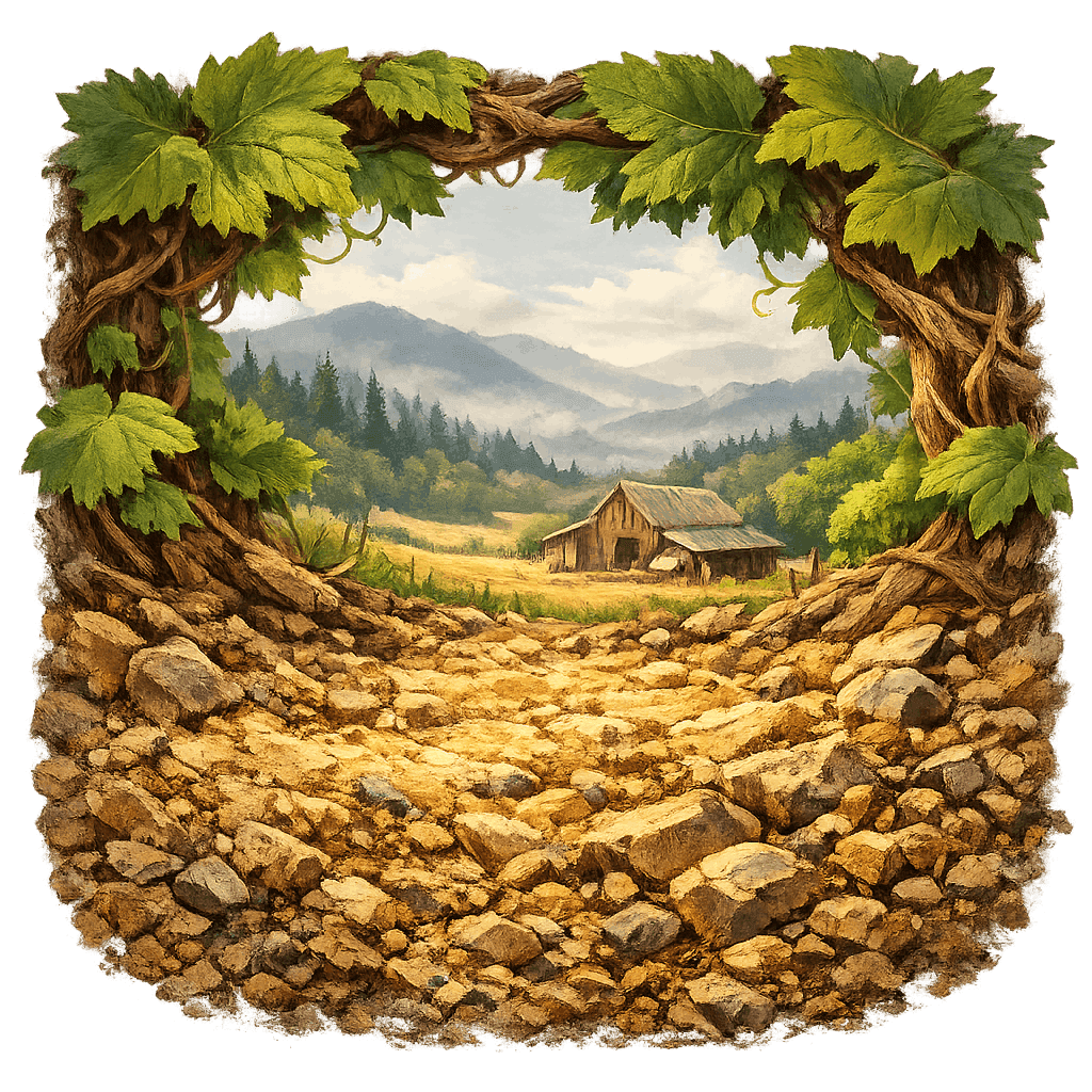 Detailed graphic of the Yamhill-Carlton wine region.