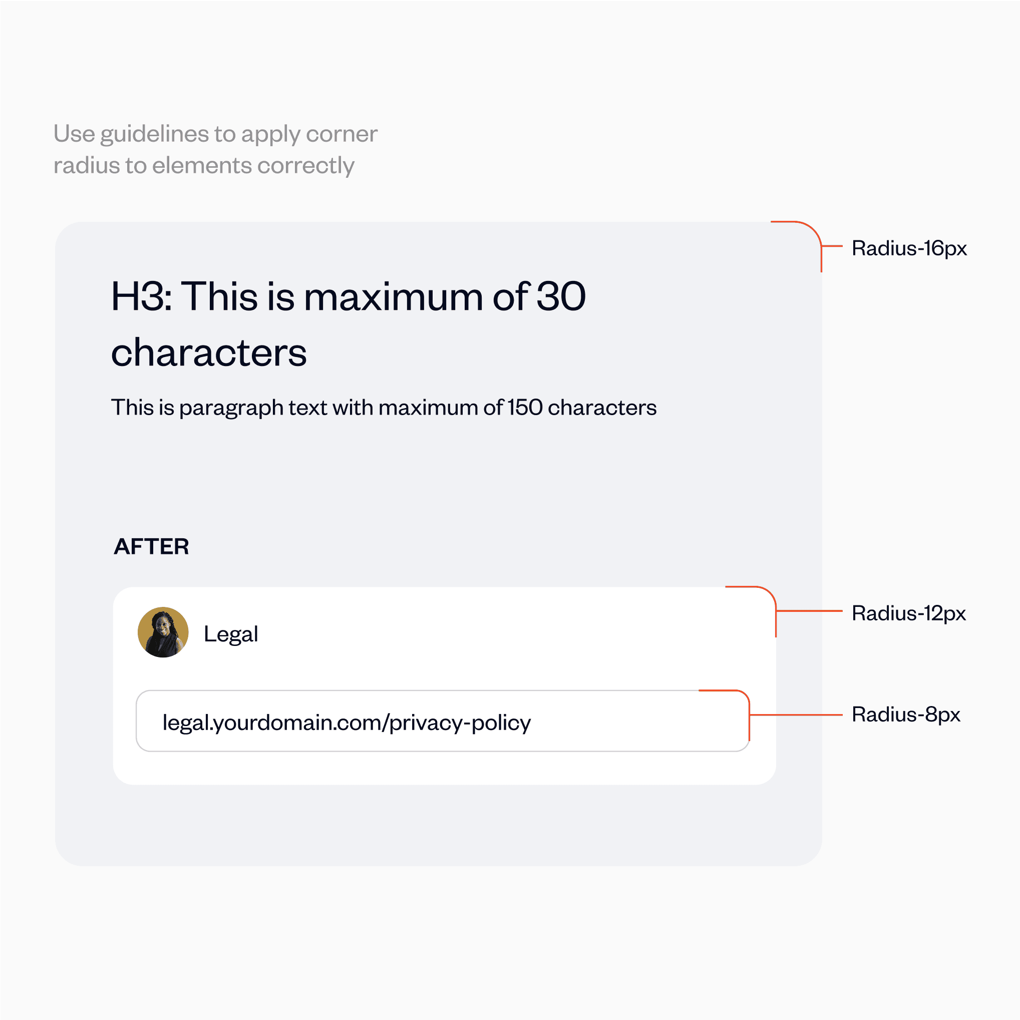 Website component guidelines