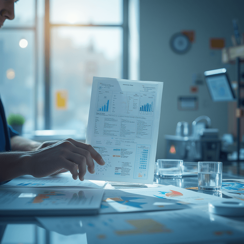 Architectural blueprint of a building with intricate piping and structural details