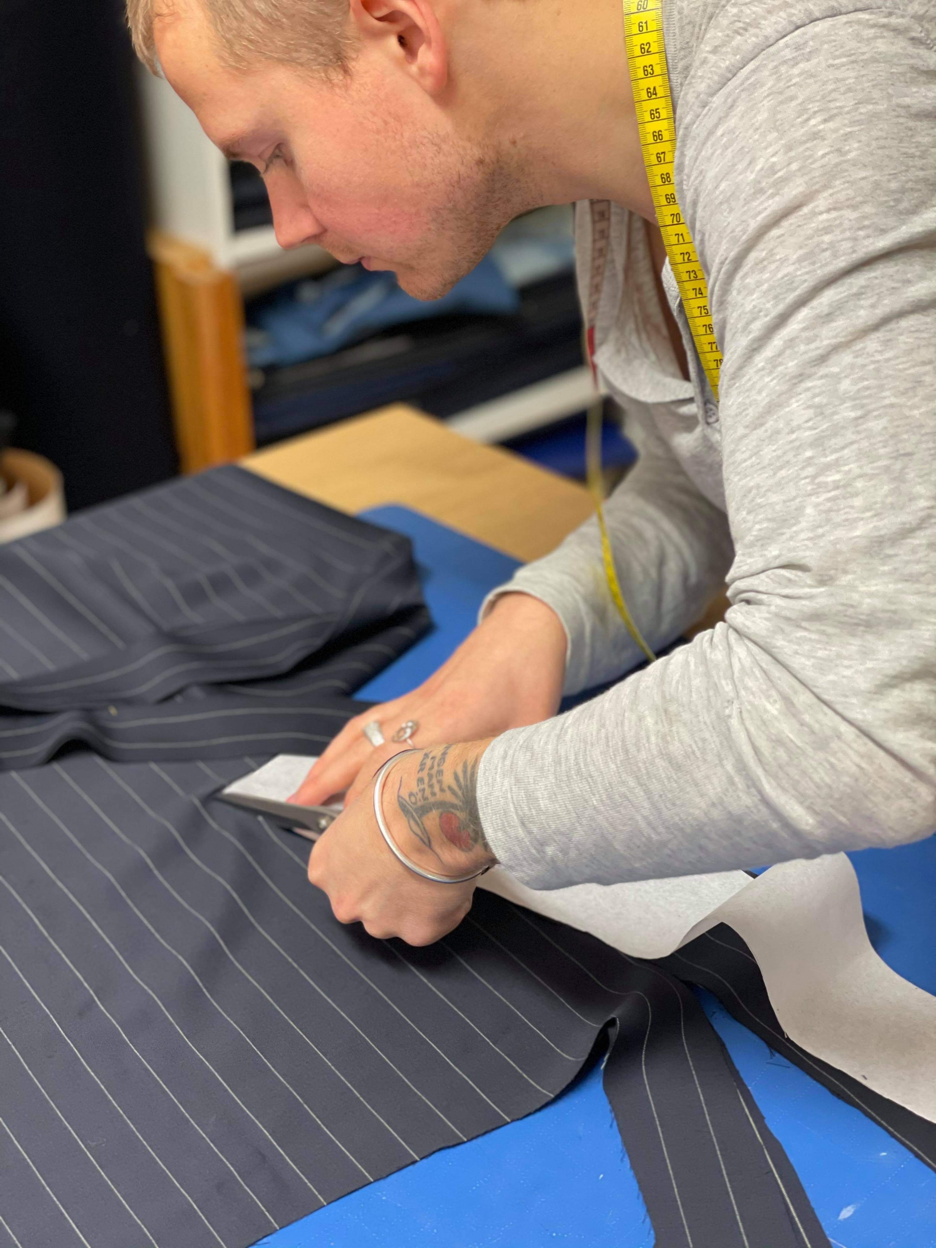 Temporary image of a sewing machine working on fabric