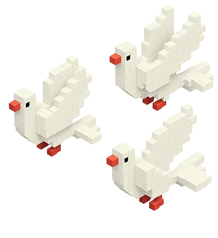 Voxel birds